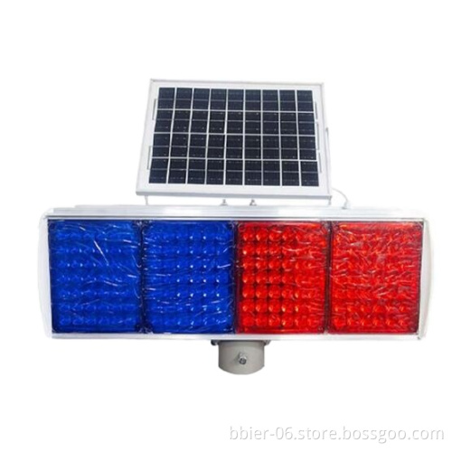 Solar Warning Light 6V Red and Blue Integrated Flashlight